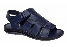 Sandale barbati casual din piele naturala bleumarin GKR47BL